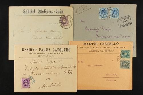 LOTES y COLECCIONES. ESPAÑA. Conjunto de 27 cartas y enteros