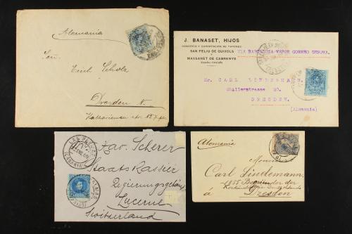 LOTES y COLECCIONES. ESPAÑA. Conjunto de 27 cartas y enteros