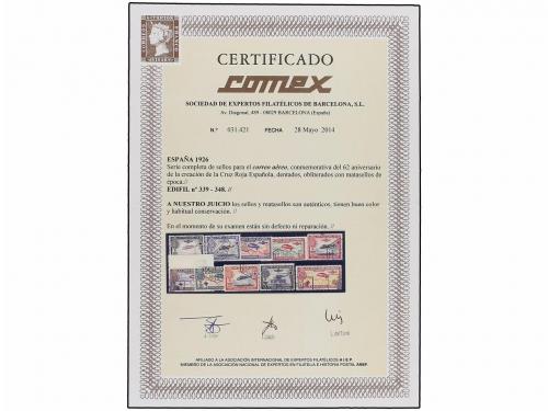 ° ESPAÑA. Ed. 339/48. SERIE COMPLETA en usado. PRECIOSA. Cer