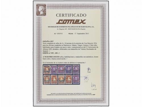 ° ESPAÑA. Ed. 392/401. SERIE COMPLETA, mat. VALORES DECLARAD