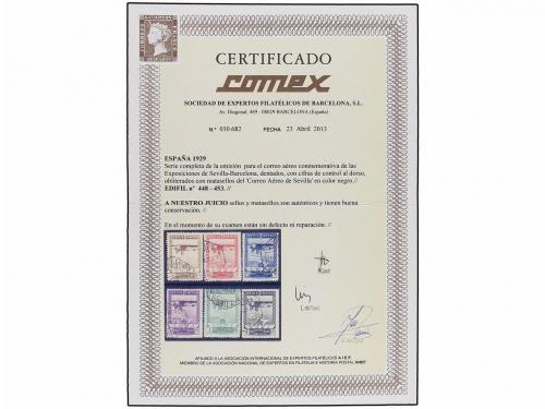 ° ESPAÑA. Ed. 448/53. SERIE COMPLETA en usado. PRECIOSA. Cat