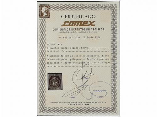 * ESPAÑA. Ed. 23. 3 cuartos bronce dorado. Extraordinario co