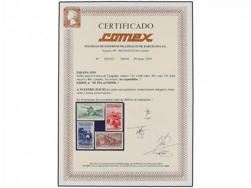 ** ESPAÑA. Ed. NE 55A/55D. NO EMITIDOS. CORREO DE CAMPAÑA. S