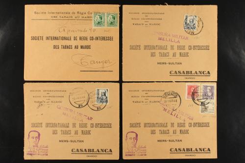 LOTES y COLECCIONES. ESPAÑA y MARRUECOS. Conjunto de 44 cart