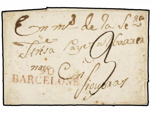 ✉ ESPAÑA: PREFILATELIA. 1813. BARCELONA a FIGUERAS. Marca 90