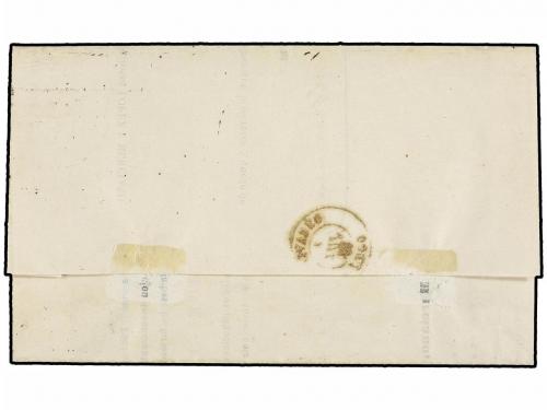 ✉ ESPAÑA. Ed. 104. 1872. MÁLAGA a RIVADEO. 4 mils. castaño r