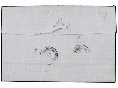 ✉ ESPAÑA. Ed. 58 (3). 1862. GRAUS a FRANCIA. 4 cuartos casta