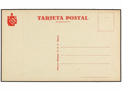✉ ESPAÑA GUERRA CIVIL. 1938. U.G.T. y S.R.I. Tarjeta postal.