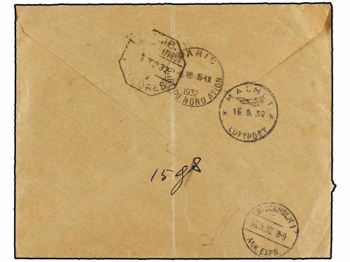 ✉ ESPAÑA. Ed. 663, 671, 673, 676. 1932. MADRID a SUECIA. Sob