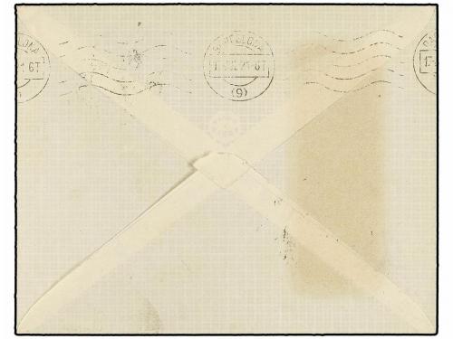 ✉ ESPAÑA ENTEROS POSTALES. 1921. MADRID a BARCELONA. Sobre e