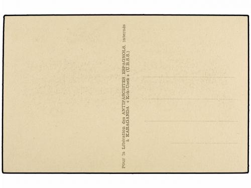 ✉ ESPAÑA GUERRA CIVIL. Tarjeta Postal "Pour la Libération de