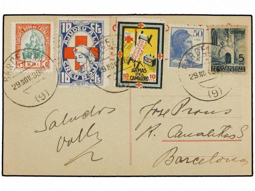 ✉ ESPAÑA GUERRA CIVIL. "LIMPIEZA PREVIA...". Tarjeta postal 