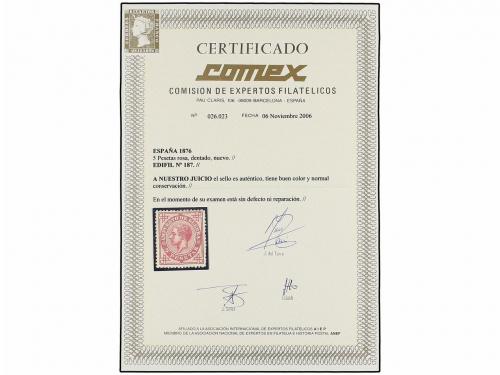 (*) ESPAÑA. Ed. 187. 5 pts. rosa. Excelente centraje. MAGNÍF