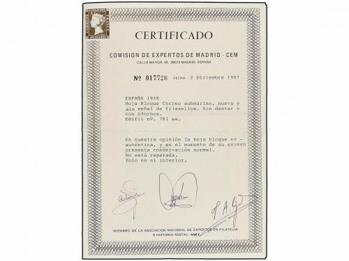 ** ESPAÑA. Ed. 781sa. HB SIN DENTAR y con adornos laterales,