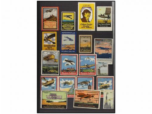 ESPAÑA: VIÑETAS. VIÑETAS DE AVIACIÓN (POSTER STAMPS). Colecc