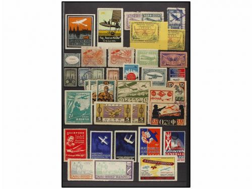 ESPAÑA: VIÑETAS. VIÑETAS DE AVIACIÓN (POSTER STAMPS). Colecc