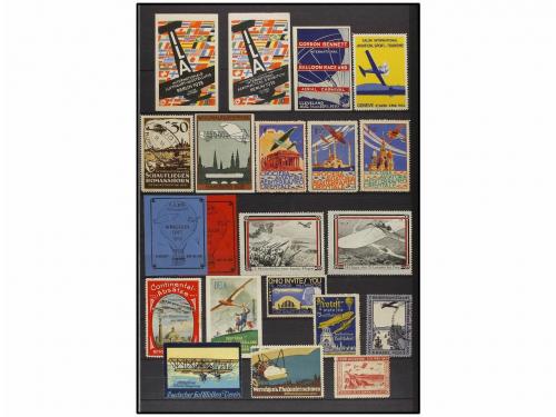 ESPAÑA: VIÑETAS. VIÑETAS DE AVIACIÓN (POSTER STAMPS). Colecc