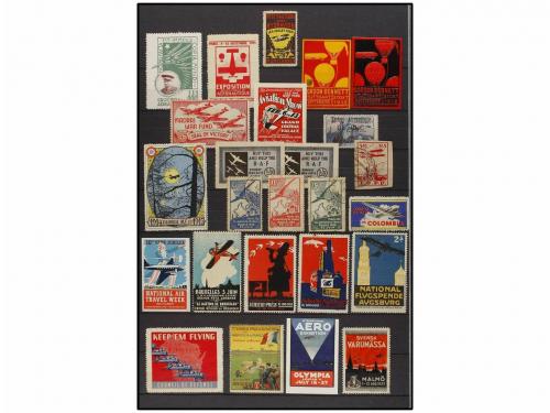 ESPAÑA: VIÑETAS. VIÑETAS DE AVIACIÓN (POSTER STAMPS). Colecc