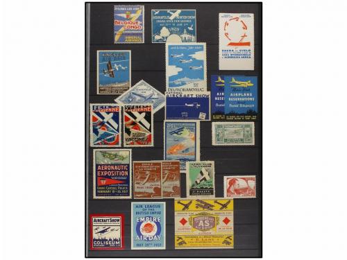 ESPAÑA: VIÑETAS. VIÑETAS DE AVIACIÓN (POSTER STAMPS). Colecc