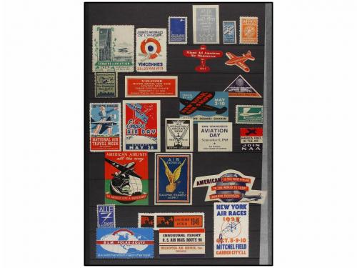 ESPAÑA: VIÑETAS. VIÑETAS DE AVIACIÓN (POSTER STAMPS). Colecc