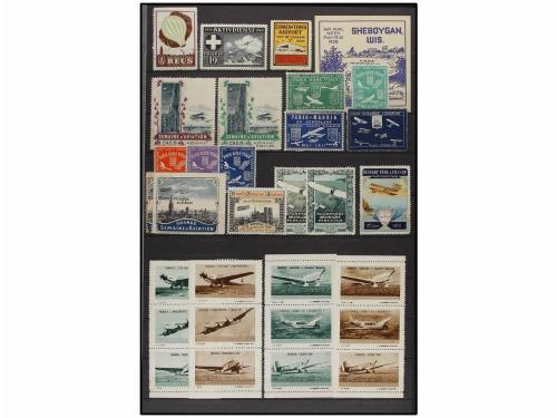 ESPAÑA: VIÑETAS. VIÑETAS DE AVIACIÓN (POSTER STAMPS). Colecc