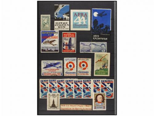 ESPAÑA: VIÑETAS. VIÑETAS DE AVIACIÓN (POSTER STAMPS). Colecc