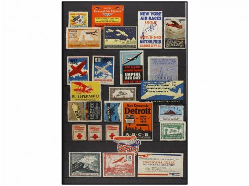 ESPAÑA: VIÑETAS. VIÑETAS DE AVIACIÓN (POSTER STAMPS). Colecc