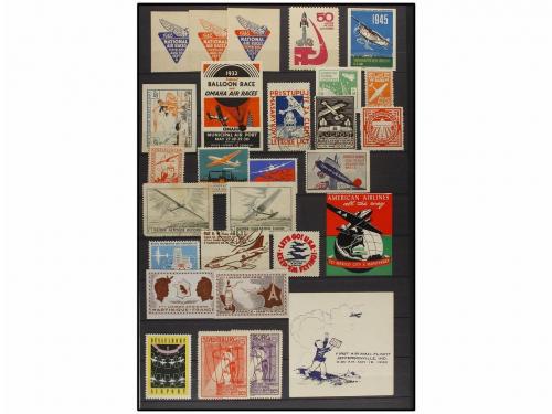 ESPAÑA: VIÑETAS. VIÑETAS DE AVIACIÓN (POSTER STAMPS). Colecc
