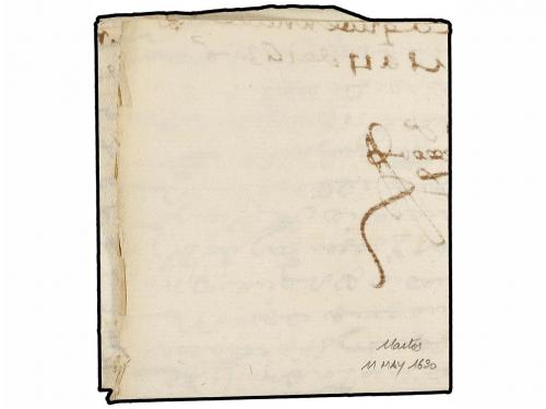 ✉ ESPAÑA: PREFILATELIA. 1630. MARTOS (Jaén) a LOPERA. Carta 