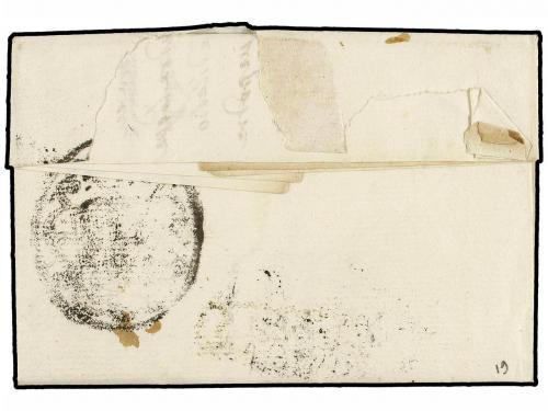 ✉ ITALIA. 1736 (23 Marzo). ROMA a URGELL (España). Marca ROM