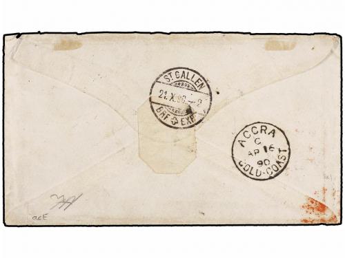 ✉ TOGO. 1890. KLEIN-POPO to LAGOS. Envelope bearing German 2