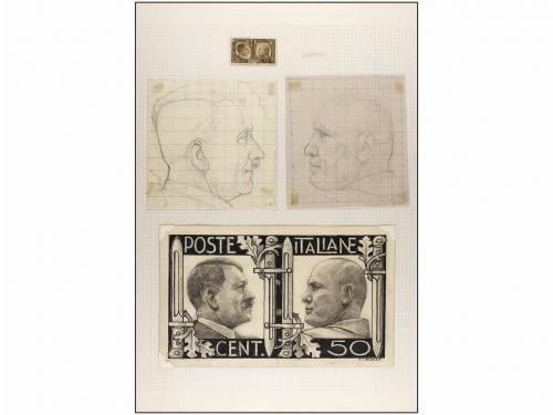 ✉ ITALIA. 1941. FRATELLANZA D&#39;ARMI ITALO-TEDESCA. Dos diseño