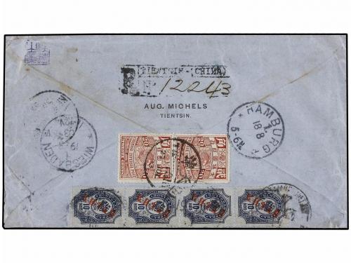 ✉ CHINA. 1903. TIENTSIN to GERMANY. Registered envelope fran
