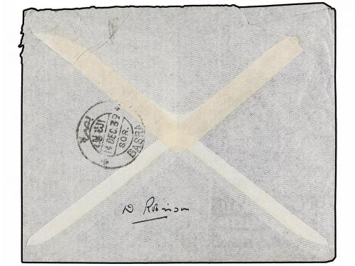 ✉ KUWAIT. 1939. KUWAIT to GREAT BRITAIN. Air mail envelope f