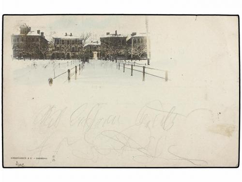 ✉ CHINA. 1898. SHANGHAI to GERMANY. Postcard franked with Ch