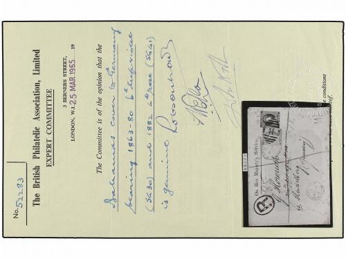 ✉ BAHAMAS. 1889. On Her Majesty&#39;s Service registered cover t