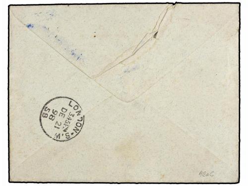 ✉ CRETA. 1898. CANDIA to LONDON. Envelope franked with austr