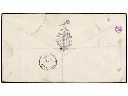 ✉ TRINIDAD. 1882. TRINIDAD to ENGLAND. Registered cover fran