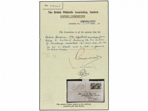 ✉ HONDURAS BRITANICA. Sg. 43a + 44a. 1891 (October 9). Regis