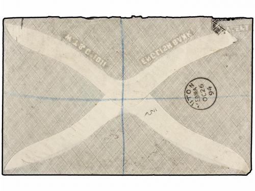 ✉ NIGERIA. 1894 (September 11). Registered cover to ENGLAND 