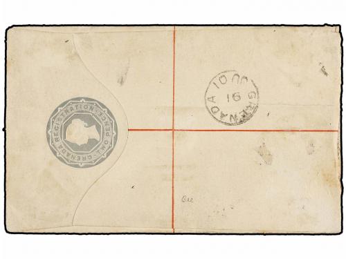 ✉ GRENADA: GRENADINAS. Sg. 44 (3). 1891. GRENADA to JUOI (Gr