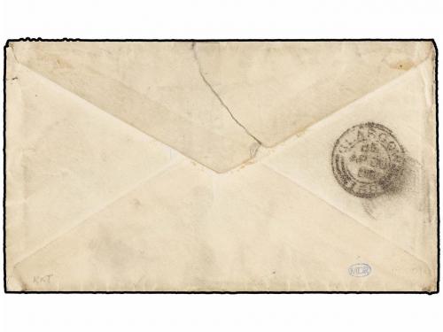 ✉ FIJI. 1888. FIJI to SCOTLAND. Envelope franked with eight 