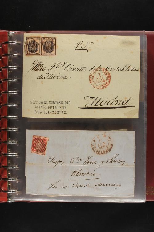 ✉ LOTES y COLECCIONES. ESPAÑA. Colección de 68 cartas de 185