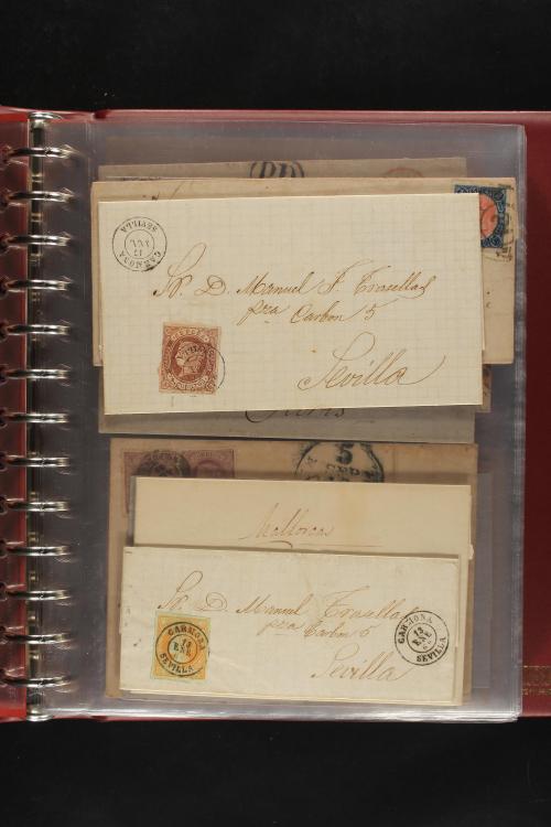 ✉ LOTES y COLECCIONES. ESPAÑA. Colección de 68 cartas de 185