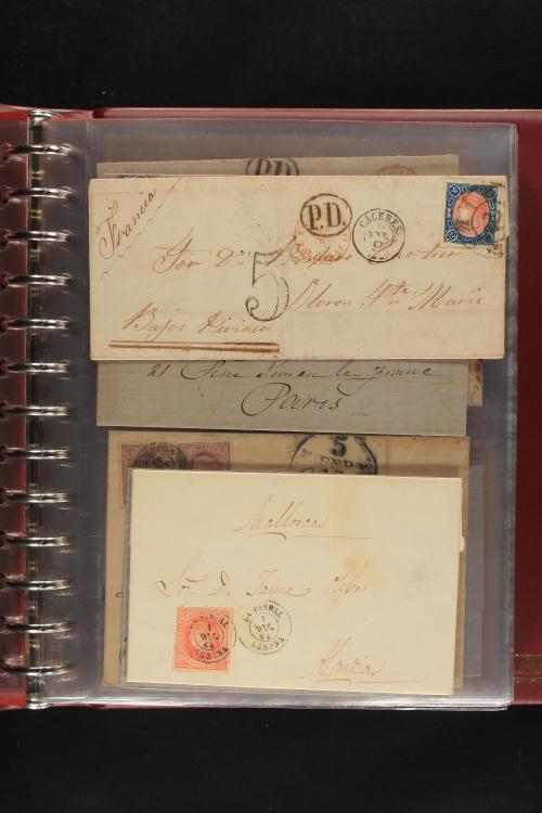 ✉ LOTES y COLECCIONES. ESPAÑA. Colección de 68 cartas de 185