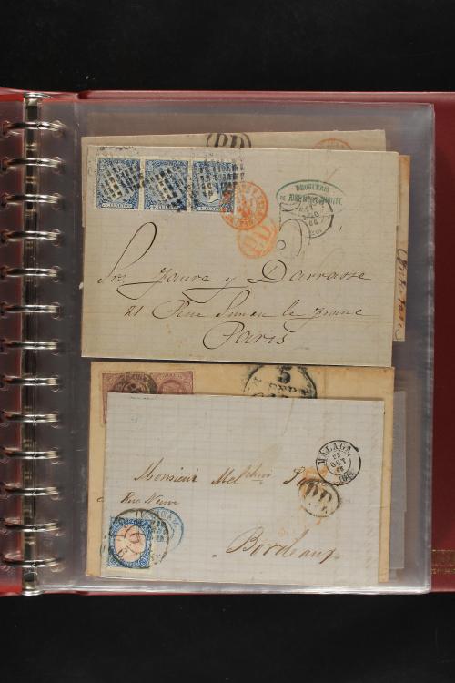 ✉ LOTES y COLECCIONES. ESPAÑA. Colección de 68 cartas de 185