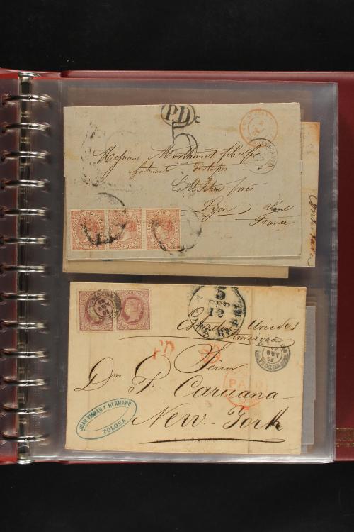 ✉ LOTES y COLECCIONES. ESPAÑA. Colección de 68 cartas de 185