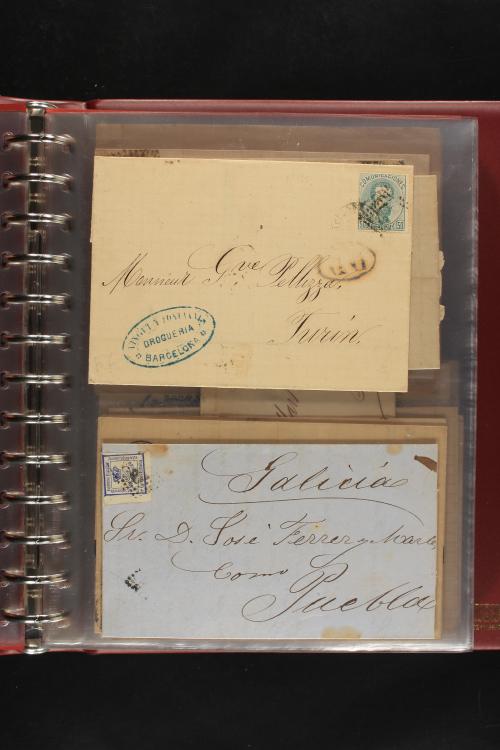 ✉ LOTES y COLECCIONES. ESPAÑA. Colección de 68 cartas de 185