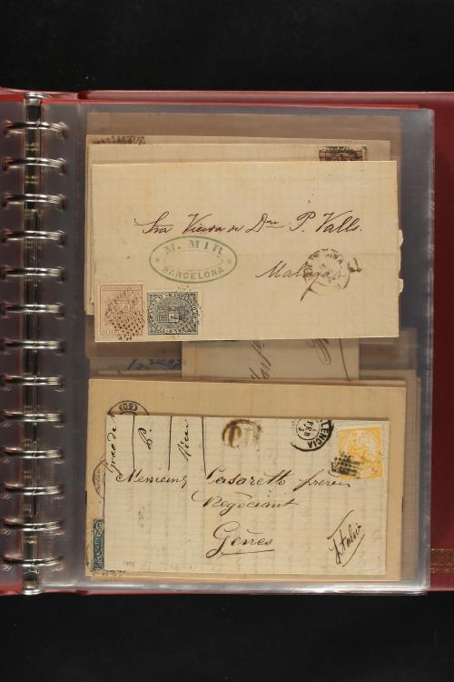 ✉ LOTES y COLECCIONES. ESPAÑA. Colección de 68 cartas de 185