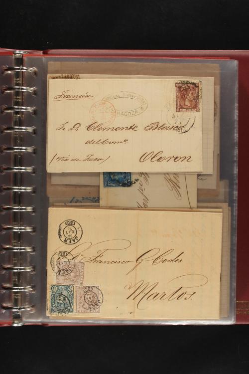 ✉ LOTES y COLECCIONES. ESPAÑA. Colección de 68 cartas de 185